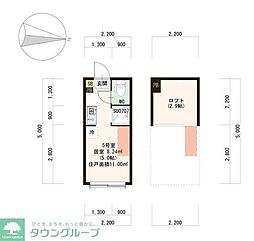 ヴィラ練馬春日町 ワンルームの間取図画像