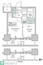 ワンルーフレジデンス板橋大山 1LDKの間取図画像