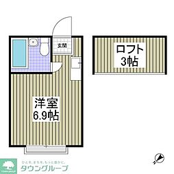 ギュース・ファイン ワンルームの間取図画像