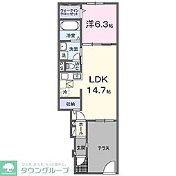 スピカ 1LDKの間取図画像