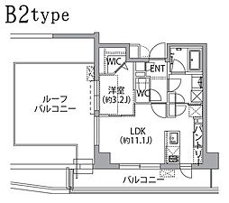 レスピール蓮根 1LDKの間取図画像