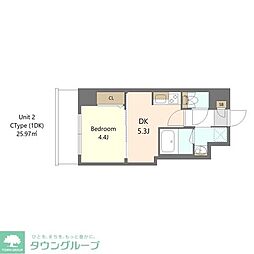 S-レジデンス高島平asolea 1DKの間取図画像