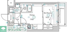 ラフィスタ志村坂上 1DKの間取図画像