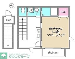 エスパシオ和光 1Kの間取図画像