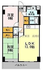 フリーダム光が丘2 2LDKの間取図画像