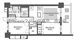 コンフォリア成増グリーンサイド 2LDKの間取図画像