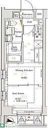 MIND蓮根II 1DKの間取図画像
