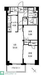 東武東上線 ときわ台駅 徒歩10分の賃貸マンション 4階2LDKの間取り