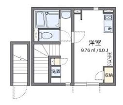 都営三田線 蓮根駅 徒歩13分の賃貸アパート 2階ワンルームの間取り