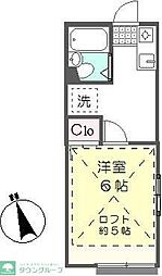 都営三田線 西高島平駅 徒歩7分の賃貸アパート 2階1Kの間取り