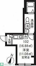 都営三田線 蓮根駅 徒歩12分の賃貸マンション 1階ワンルームの間取り