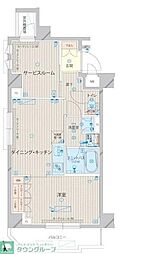 東武東上線 上板橋駅 徒歩10分の賃貸マンション 2階1SDKの間取り
