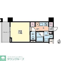 都営三田線 板橋本町駅 徒歩4分の賃貸マンション 1階1Kの間取り