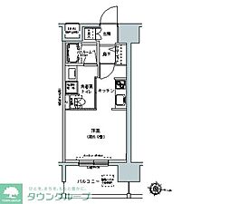 都営三田線 板橋本町駅 徒歩1分の賃貸マンション 4階1Kの間取り