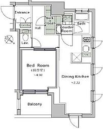 西武池袋線 江古田駅 徒歩3分の賃貸マンション 3階1DKの間取り