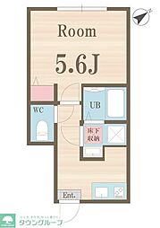 東武東上線 東武練馬駅 徒歩8分の賃貸アパート 1階1Kの間取り