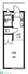 都営大江戸線 練馬春日町駅 徒歩6分の賃貸アパート 1階1Kの間取り