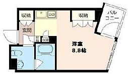 東武東上線 大山駅 徒歩9分の賃貸マンション 7階ワンルームの間取り
