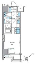 ルフォンプログレ赤塚 5階1Kの間取り