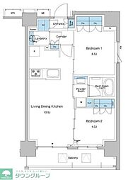 都営三田線 志村坂上駅 徒歩6分の賃貸マンション 4階2LDKの間取り
