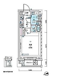 東武東上線 ときわ台駅 徒歩11分の賃貸マンション 4階1Kの間取り