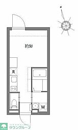 都営三田線 板橋本町駅 徒歩6分の賃貸マンション 4階ワンルームの間取り