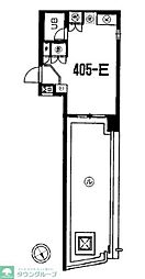 東武東上線 ときわ台駅 徒歩6分の賃貸マンション 4階ワンルームの間取り