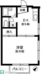 都営三田線 西高島平駅 徒歩12分の賃貸アパート 2階1Kの間取り