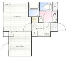 都営三田線 蓮根駅 徒歩10分の賃貸マンション 1階1SKの間取り