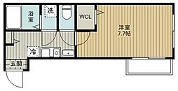 JR武蔵野線 新座駅 徒歩7分の賃貸アパート 2階1Kの間取り