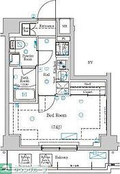 東武東上線 ときわ台駅 徒歩10分の賃貸マンション 4階1Kの間取り
