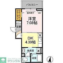 東武東上線 東武練馬駅 徒歩6分の賃貸アパート 1階1DKの間取り