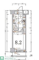 東武東上線 ときわ台駅 徒歩1分の賃貸マンション 4階1Kの間取り