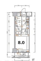 東武東上線 ときわ台駅 徒歩1分の賃貸マンション 3階1Kの間取り