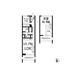 東武東上線 上板橋駅 徒歩7分の賃貸マンション 3階1SLDKの間取り