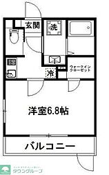 東武東上線 成増駅 徒歩8分の賃貸アパート 1階1Kの間取り