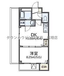 都営三田線 高島平駅 徒歩8分の賃貸マンション 3階1DKの間取り