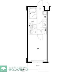 都営三田線 本蓮沼駅 徒歩7分の賃貸マンション 4階1Kの間取り