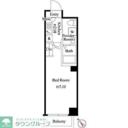 東武東上線 大山駅 徒歩11分の賃貸マンション 3階1Kの間取り