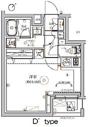 東武東上線 東武練馬駅 徒歩10分の賃貸マンション 2階ワンルームの間取り