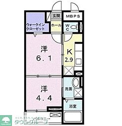 メゾン　ド　リッシュ 1階2Kの間取り