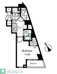 東京メトロ副都心線 氷川台駅 徒歩9分の賃貸マンション 1階1Kの間取り