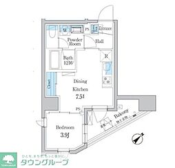 東武東上線 大山駅 徒歩8分の賃貸マンション 11階1DKの間取り
