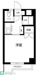 プレール東武練馬 1階1Kの間取り