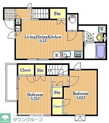 都営三田線 志村坂上駅 徒歩13分の賃貸アパート 1階2DKの間取り