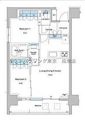 ルフォンプログレ志村坂上 2LDKの間取図画像