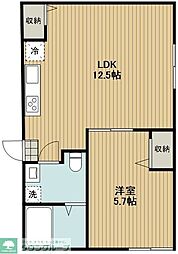 (仮称)板橋区赤塚新町3丁目計画 1LDKの間取図画像