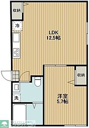 (仮称)板橋区赤塚新町3丁目計画 1LDKの間取図画像