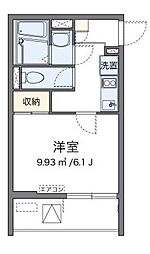 クレイノパーシモン 1Kの間取図画像