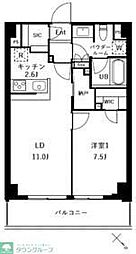 ザ・ケンジントン・レジデンスときわ台 1LDKの間取図画像